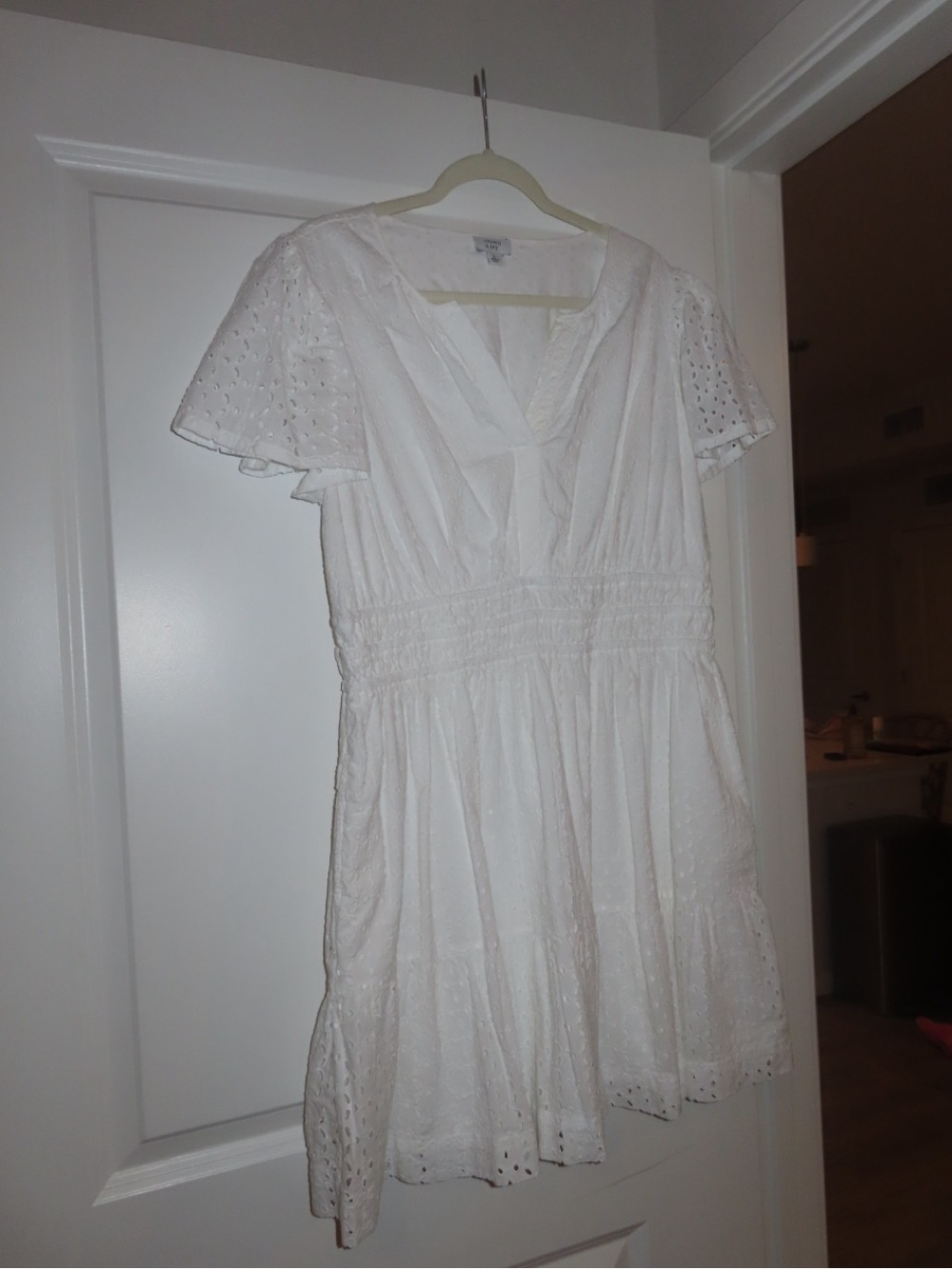 crown & ivy White Eyelet Mini Dress - Picture 2 of 3